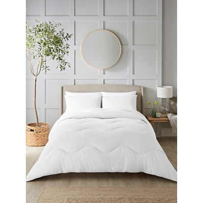 Night Lark White 4.5 Tog Seersucker Coverless Duvet Set