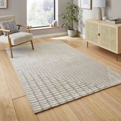 Catherine Lansfield Grey Larsson Modern Abstract Rug