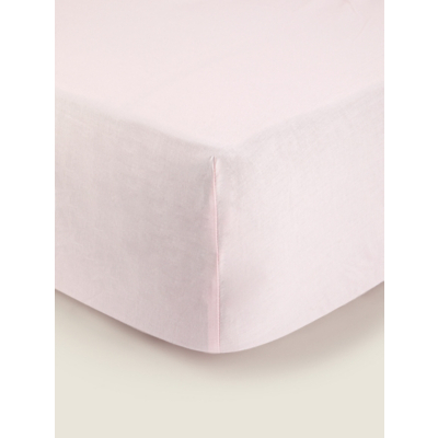 Pink Cotton Fitted Sheet