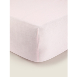Pink Cotton Fitted Sheet