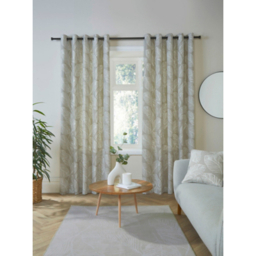 Fusion Matteo 100% Cotton Eyelet Curtains in Natural