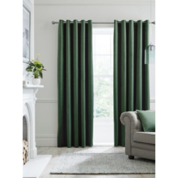 Laurence Llewelyn-Bowen Bottle Green Montrose Eyelet Curtains