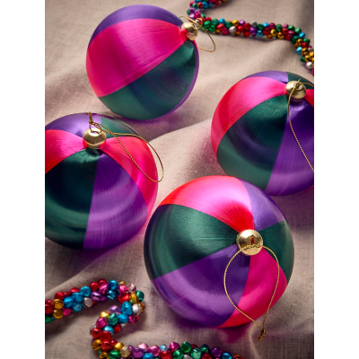 Multicolour Baubles - Set of 4