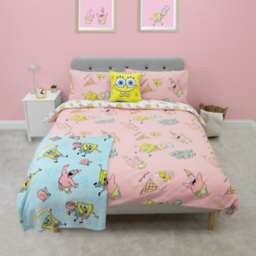 SpongeBob SquarePants Pink Ice Cream Reversible Duvet Cover Set