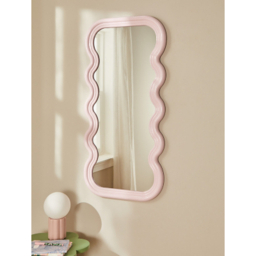 Pink Wavy Sides Long Mirror
