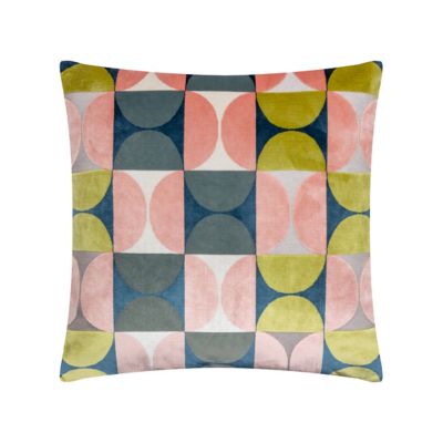 Paoletti Bardot Pink Cut Velvet Cushion