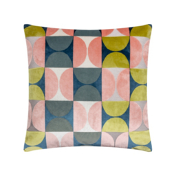 Paoletti Bardot Pink Cut Velvet Cushion