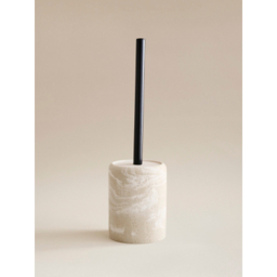 Cream Stone-Effect Toilet Brush