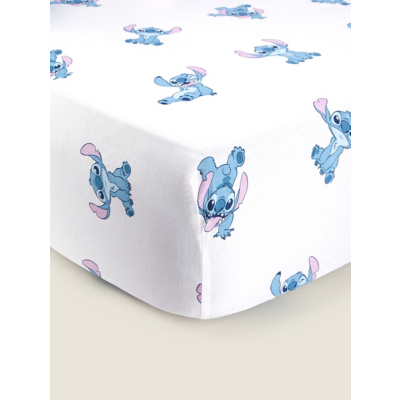 Disney Stitch Cotton-Rich Single Fitted Sheet
