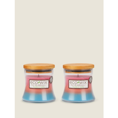 Eco Wix Bright Cocktail Small Wooden Wick Candle - Set of 2