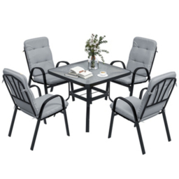 Outsunny 5 Piece Garden Dining Set for Four