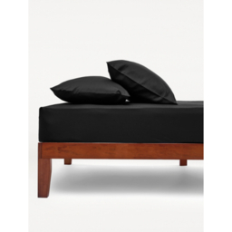 Black Plain Fitted Sheet