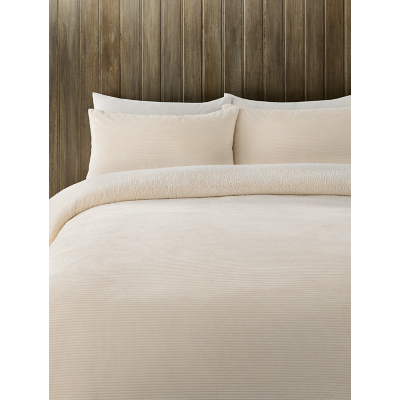 Cream Corduroy Duvet Set