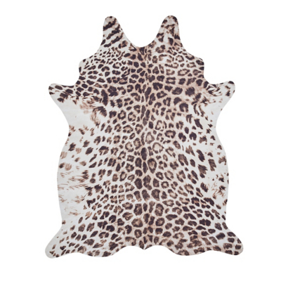 Think Rugs Brown & Beige Faux Leopard Print Rug