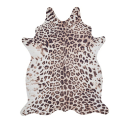 Think Rugs Brown & Beige Faux Leopard Print Rug