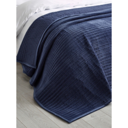 Catherine Lansfield Velvet Pinsonic Bedspread - 220 x 220cm