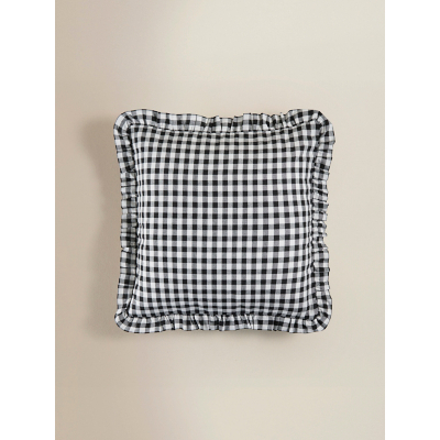 Gingham Frill Cushion