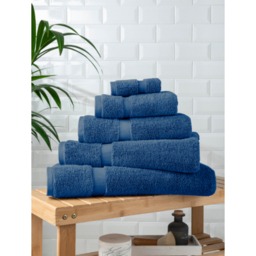 Blue Super Soft Cotton Towel & Bath Mat Range