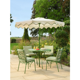 Riviera Green and White Stripe 6 Piece Patio Set