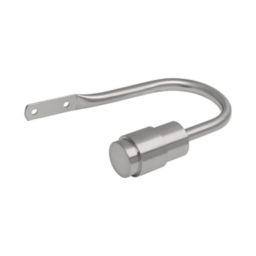 A-International Brushed Steel Eyelet Curtain Holdback Pair
