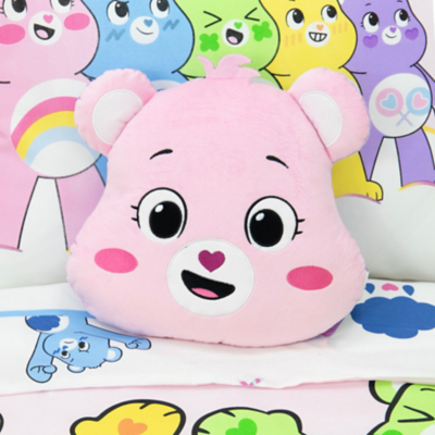 Care Bears Pink & Purple Reversible Shaped Decorative Cushion