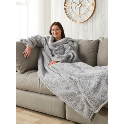 Downland Wearable Relaxing Grey Blanket - 140cm x 188cm