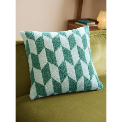 Furn Green Olsen Geometric Cushion