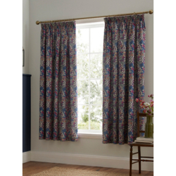 Dreams & Drapes Navy Bessie Pencil Pleat Curtains