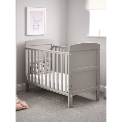Obaby Warm Grey Grace Mini Cot Bed