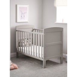 Obaby Warm Grey Grace Mini Cot Bed