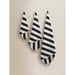 Monochrome Diagonal Stripe Cotton Towel Range