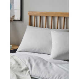 Night Lark Grey Linen Print Pillowcase Pair