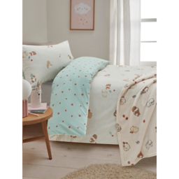 Blue & White Guinea Pig Cotton Reversible Duvet Set