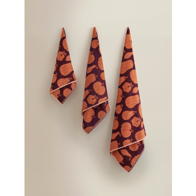 Burgundy Pumpkin Cotton Towel Range