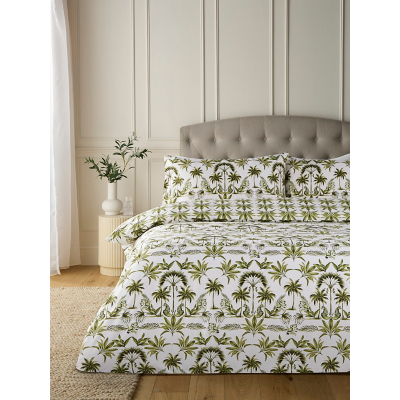 Leopard 100% Cotton Toile 210 Thread Count Reversible Duvet Set