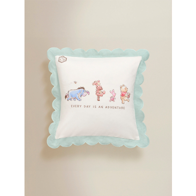 Disney Winnie the Pooh Green Frill Trim Cushion