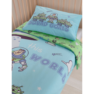 Disney Toy Story Aliens Blue Toddler Duvet Set