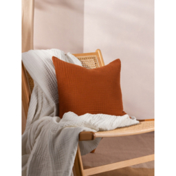 Yard Brown Lark Muslin Crinkle Cotton Cushion