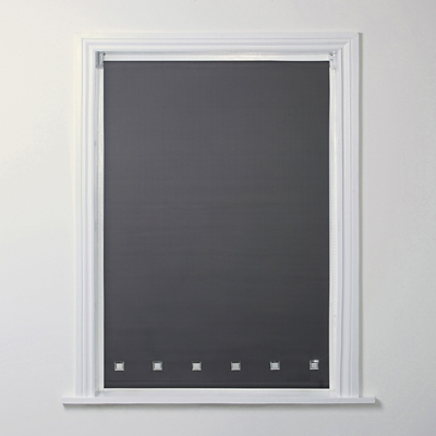 A-International Charcoal Square Eyelet Roller Blind