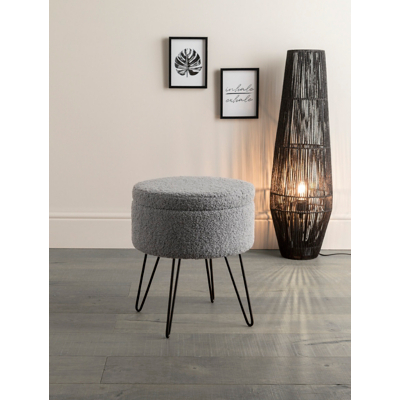 Grey Sherpa Storage Stool