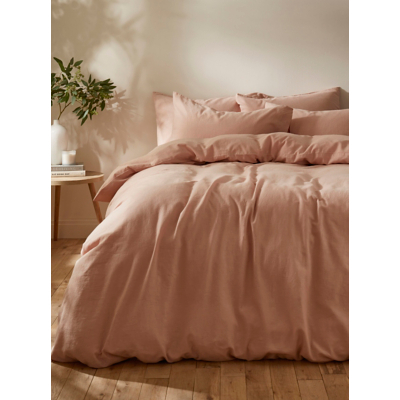 Martex Touch of Linen Seashell Pink Duvet Cover Set