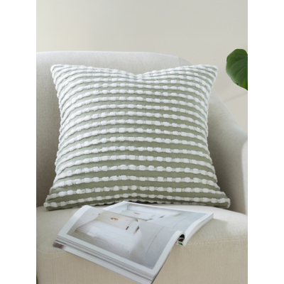 Catherine Lansfield Sage Stab Stitch Cushion