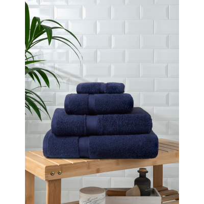 Navy Super-Soft Cotton Towel & Bath Mat Range