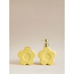 Yellow Flower Soap Dispenser & Tumbler - Set of 2