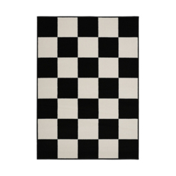 maker Maestro Black & White Checkerboard Rug