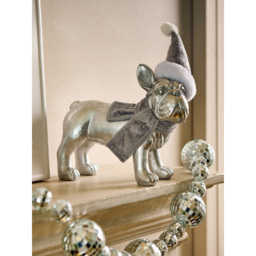 Silver-Tone Bulldog Decoration