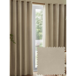 Yard Linen Heavy Chenille Lined Velvet Eyelet Curtains
