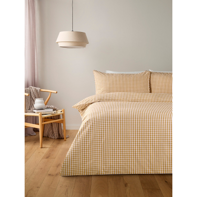 Gingham Piped Edge Duvet Set