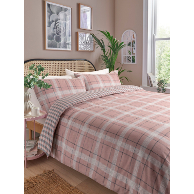 Checked Brushed Cotton Duvet Set