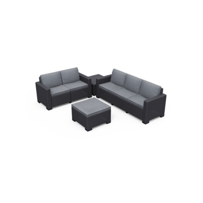 Keter California 3 and 2 Seater Sofas Outdoor Garden Furniture Lounge Set